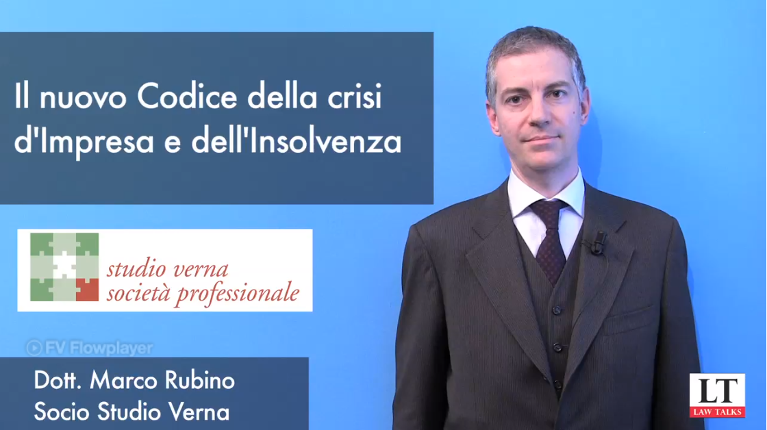 intervista al dott. marco rubino: il nuovo codice della crisi d'impresa e dell'insolvenza